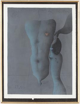 Paul Wunderlich · PAUL WUNDERLICH, färglitografi, signerad och numrerad 5/70.