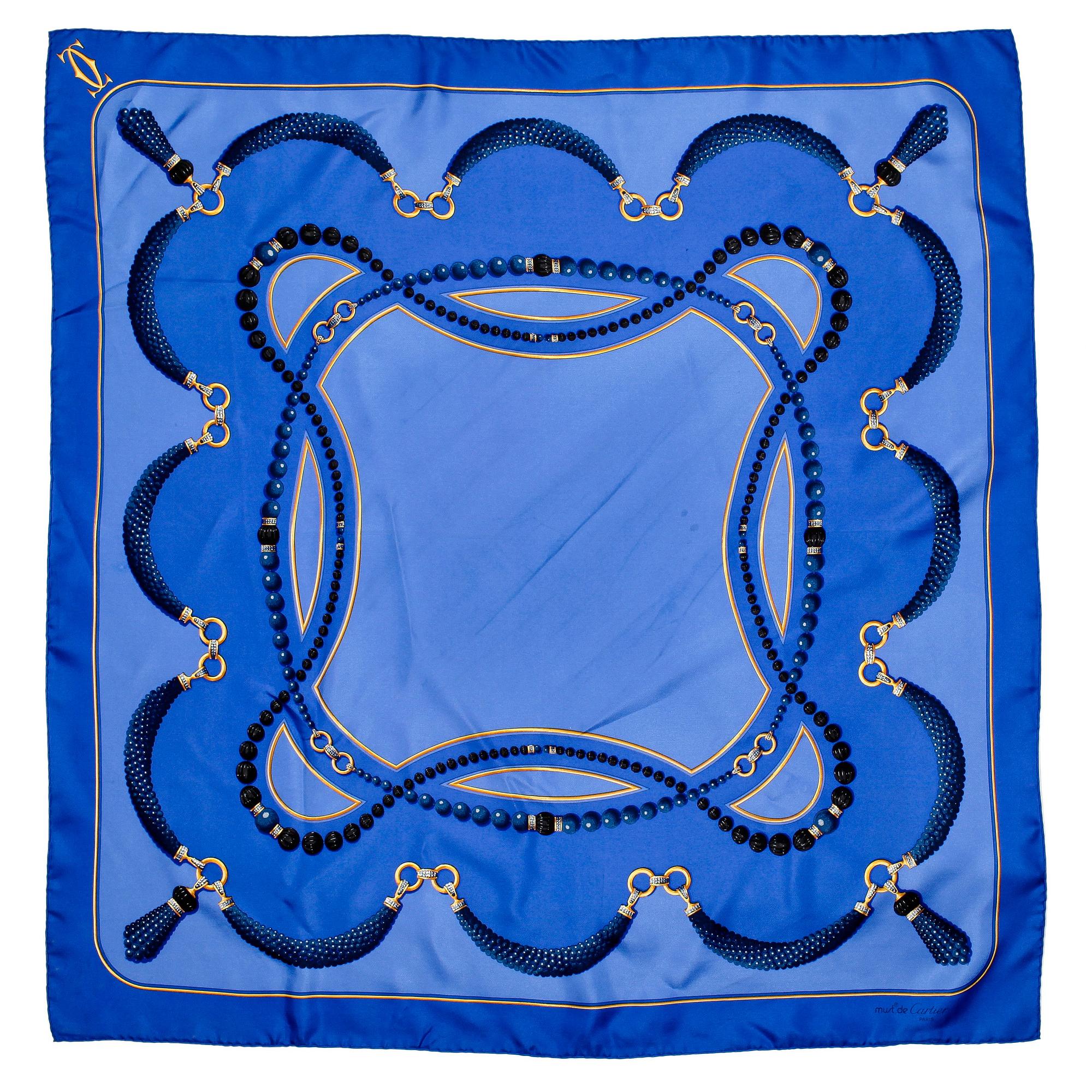 CARTIER,  a silk scarf.