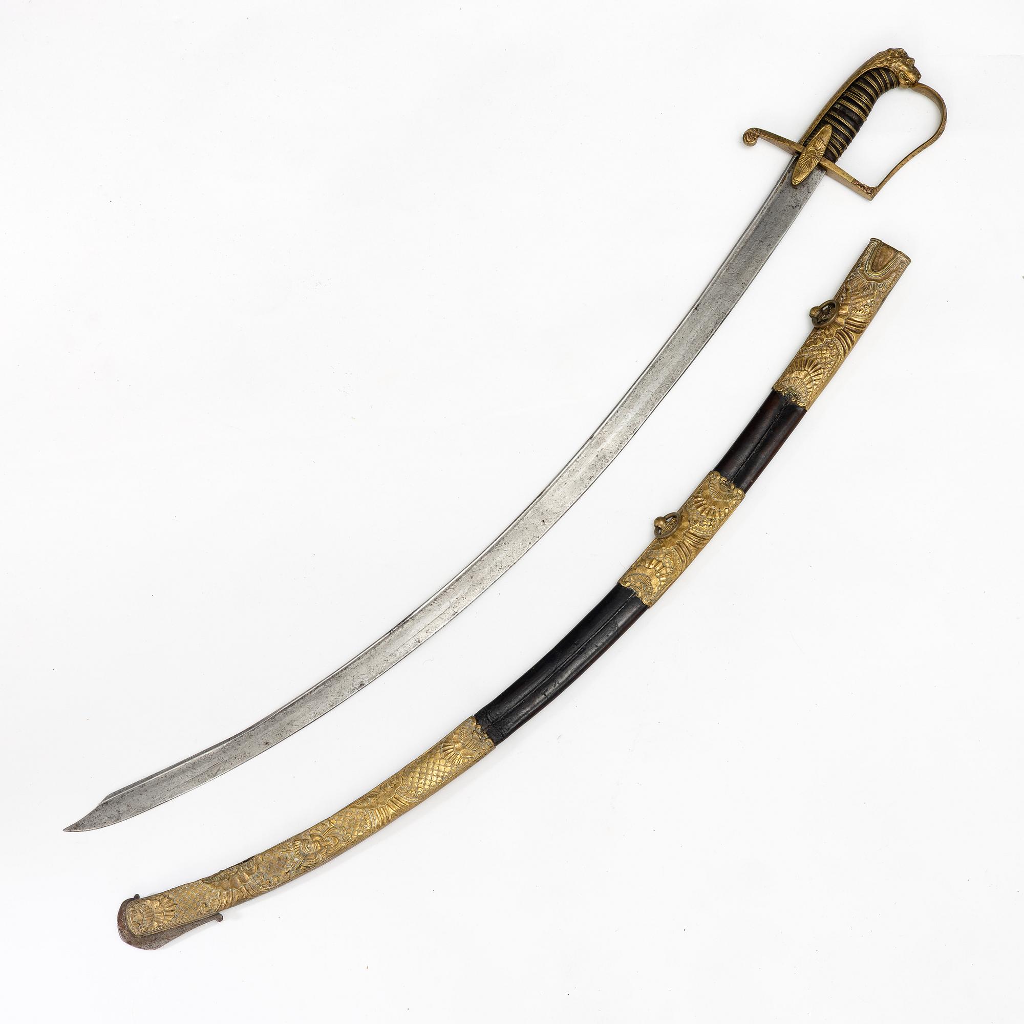 Saber, Swedish, for officer, early 19th century.