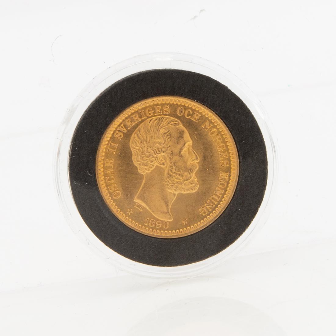 Guldmynt Sverige, Oscar II 20 kr, 1890.