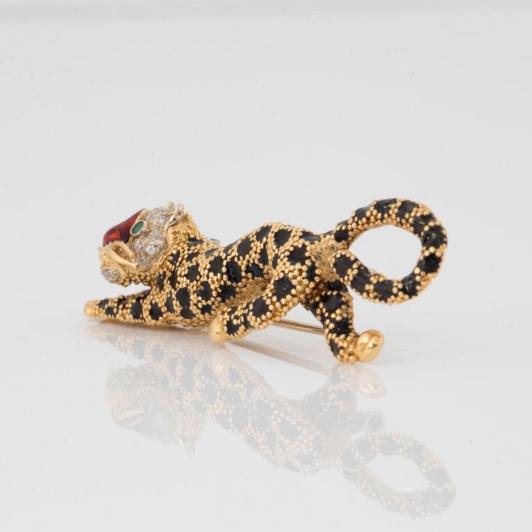 BROSCH med åttkantslipade diamanter.