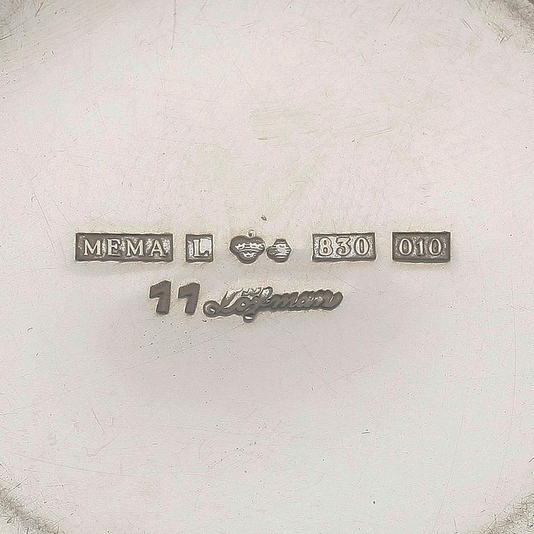 BONBONIERE med LOCK, silver, Löfman, MEMA, 1988. Vikt ca 60 gram.
