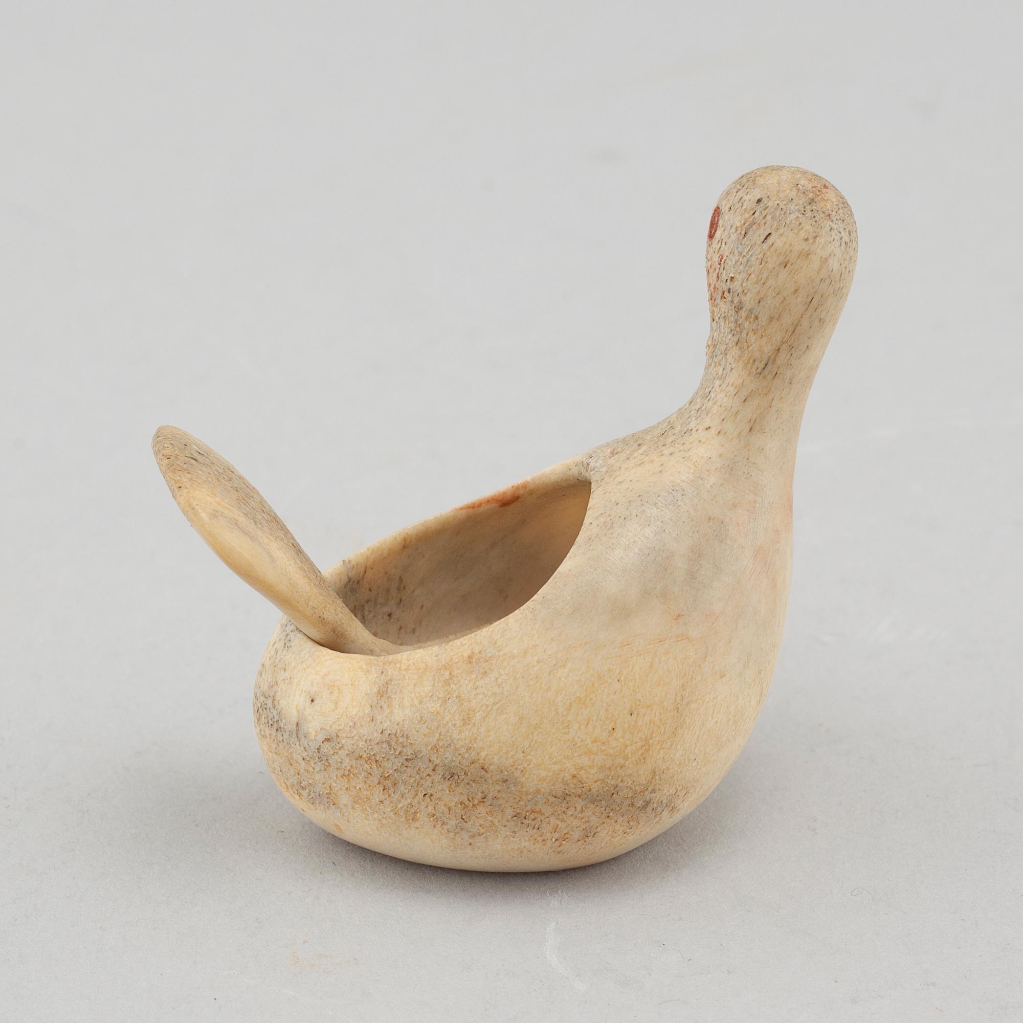 A salt cellar by Lars Pirak, signed.