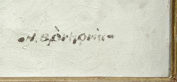 NILS BJÖRKQVIST, olja på duk, sign.