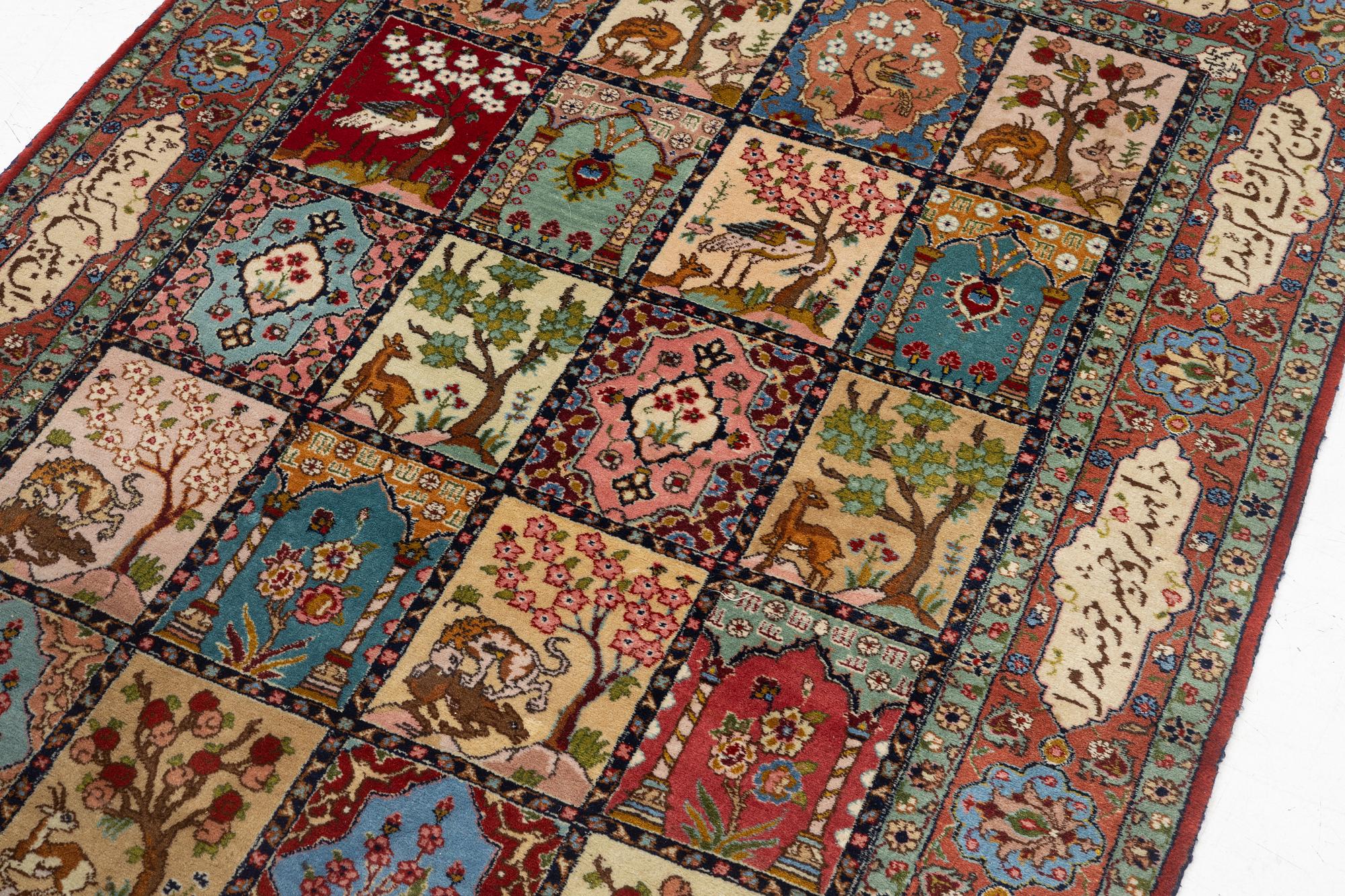 A figural Tabriz, c. 193 x 144 cm.