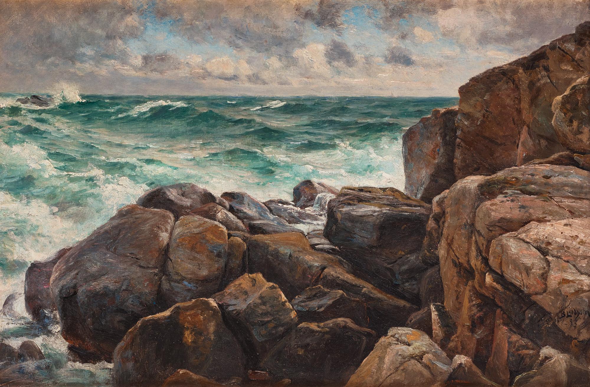 Berndt Lindholm, Rocky coastal landscape.