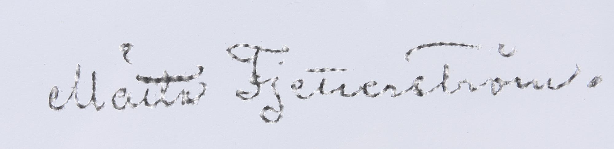 MÄRTA MÅÅS FJETTERSTRÖM, grafiska blad,  2 st, varav ett sign.