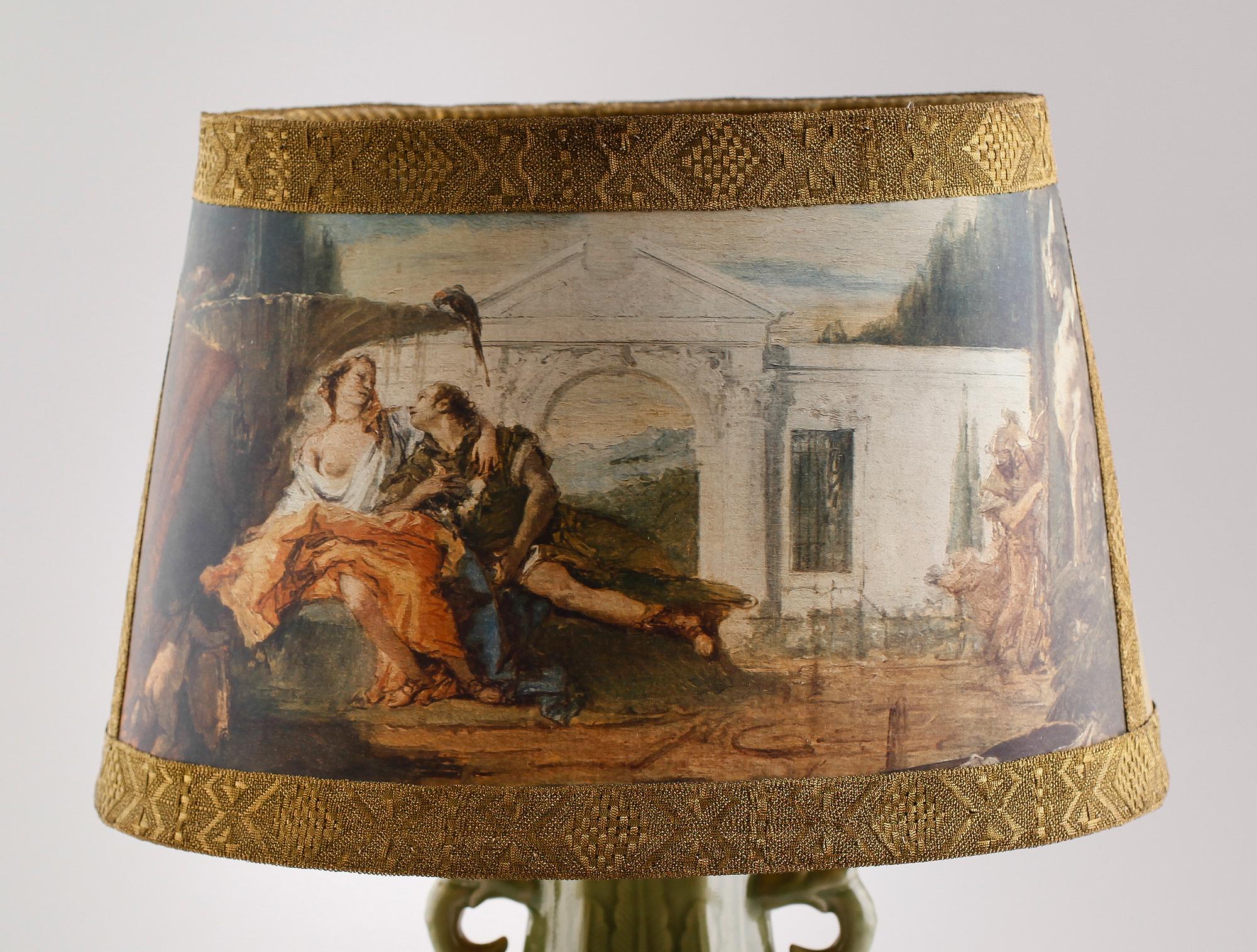 BORDSLAMPA, porslin, Kina, 1900-talets andra hälft.
