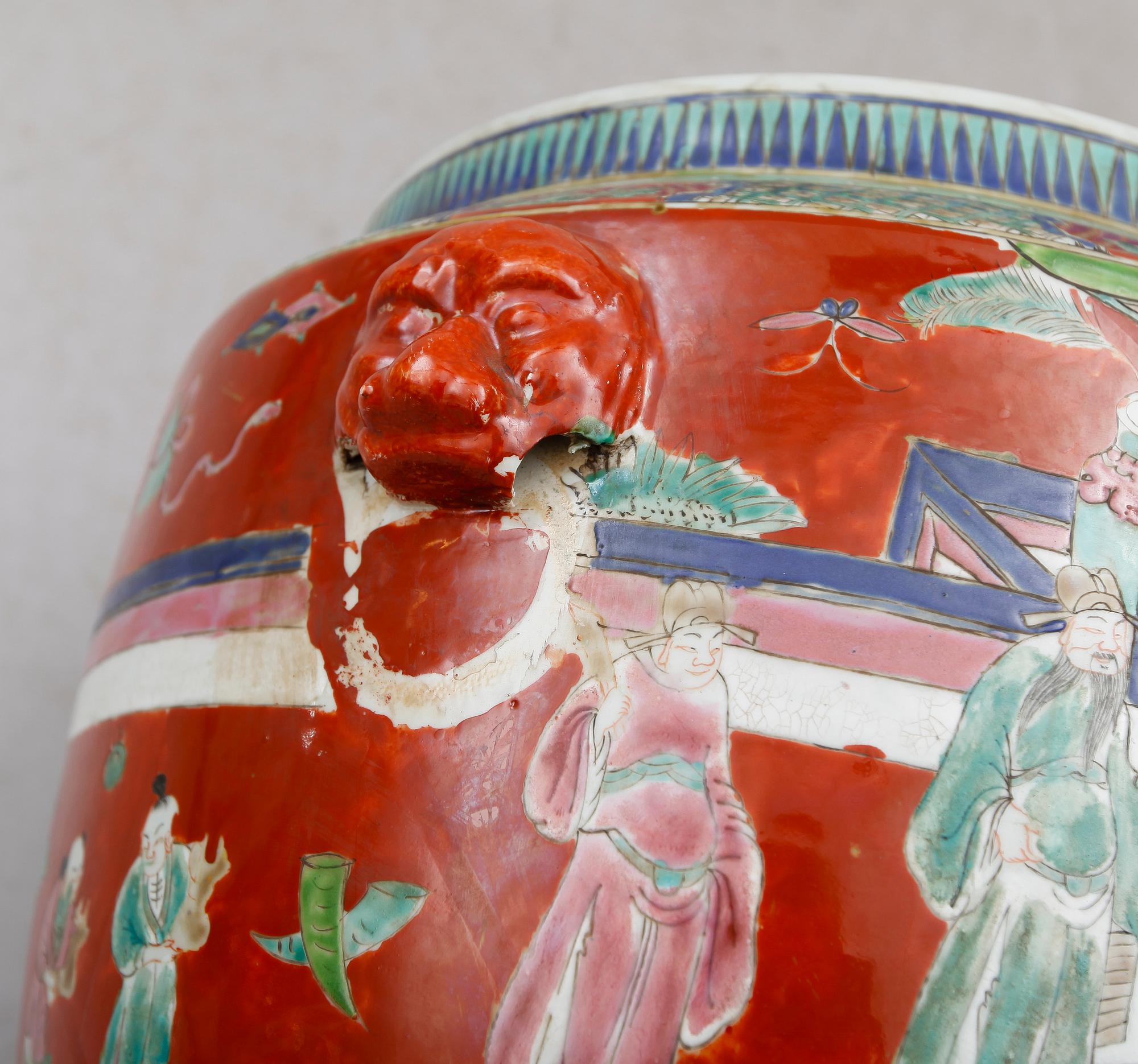 URNA, porslin, Kina, 1900-/2000-tal.