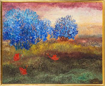 Karin Olsson, Landscape with Red Birds.