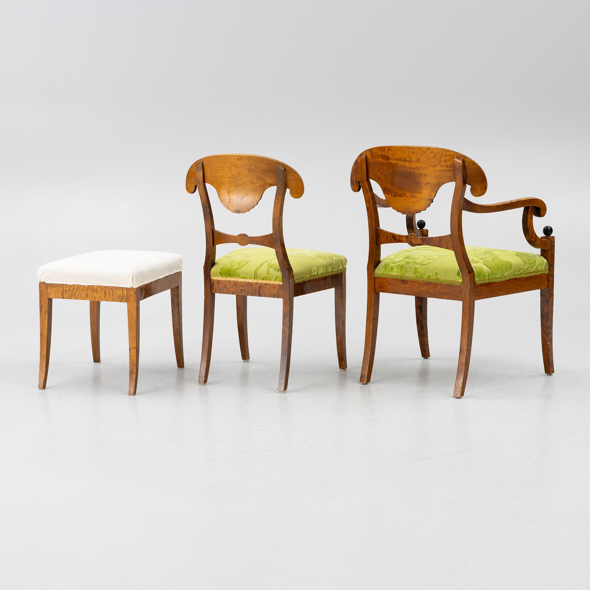 Empire style Salon group, early 20th century, (7 pieces).