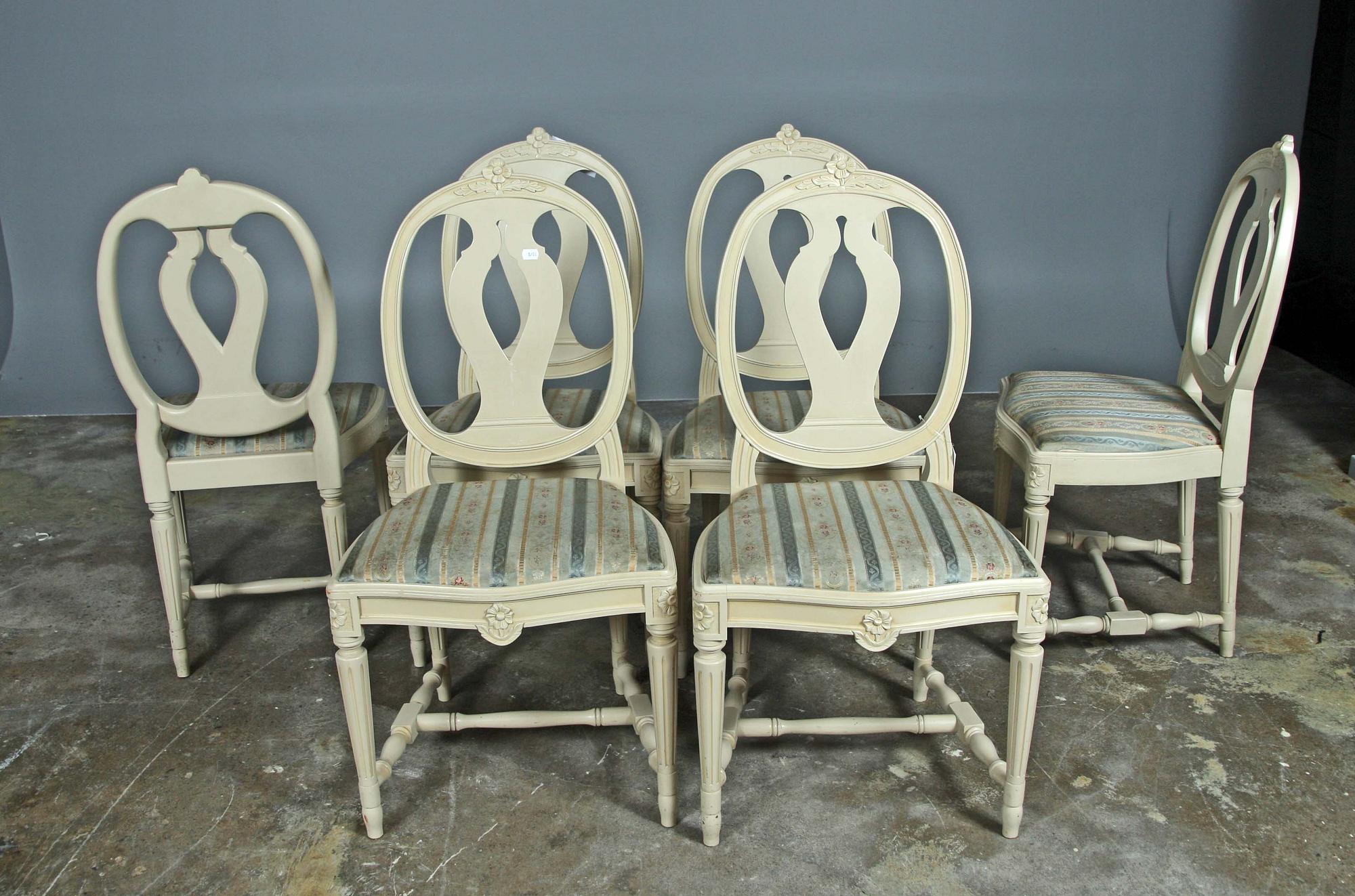 MATSALSMÖBLEMANG, 10 delar, gustaviansk stil, 1900-talets mitt.