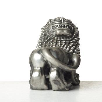 Anna Petrus, a pewter sculpture of a lion, Svenskt Tenn, Stockholm 1960.