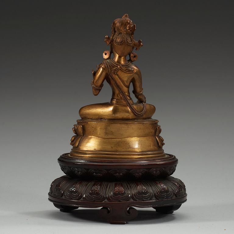 A bronze figure of Tara, 19th Century or older.