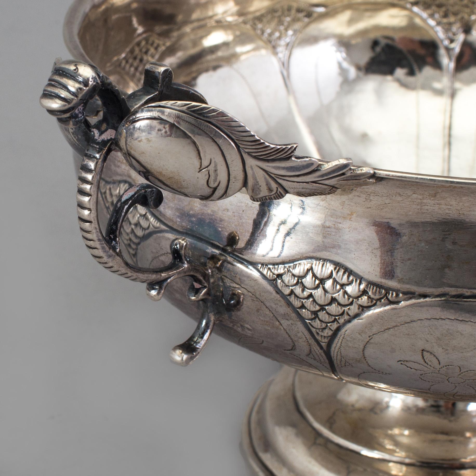 NILS GRUBB, Hudiksvall 1782, brännvinsskål, silver, vikt c:a 335 gram.