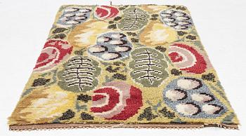 A mid century modern Swedish knotted pile rug, c 206 x 114 cm.