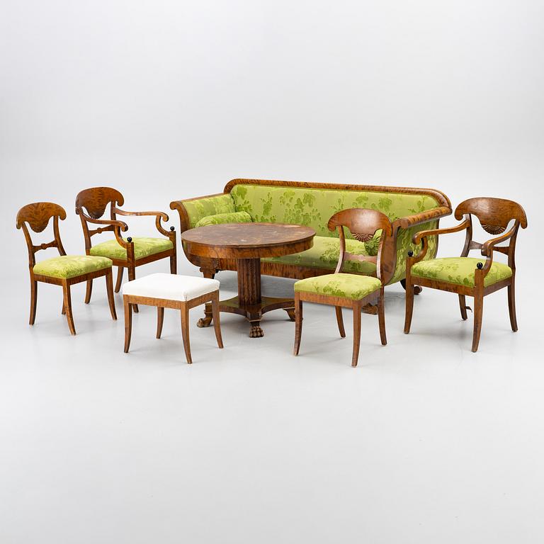 Empire style Salon group, early 20th century, (7 pieces).