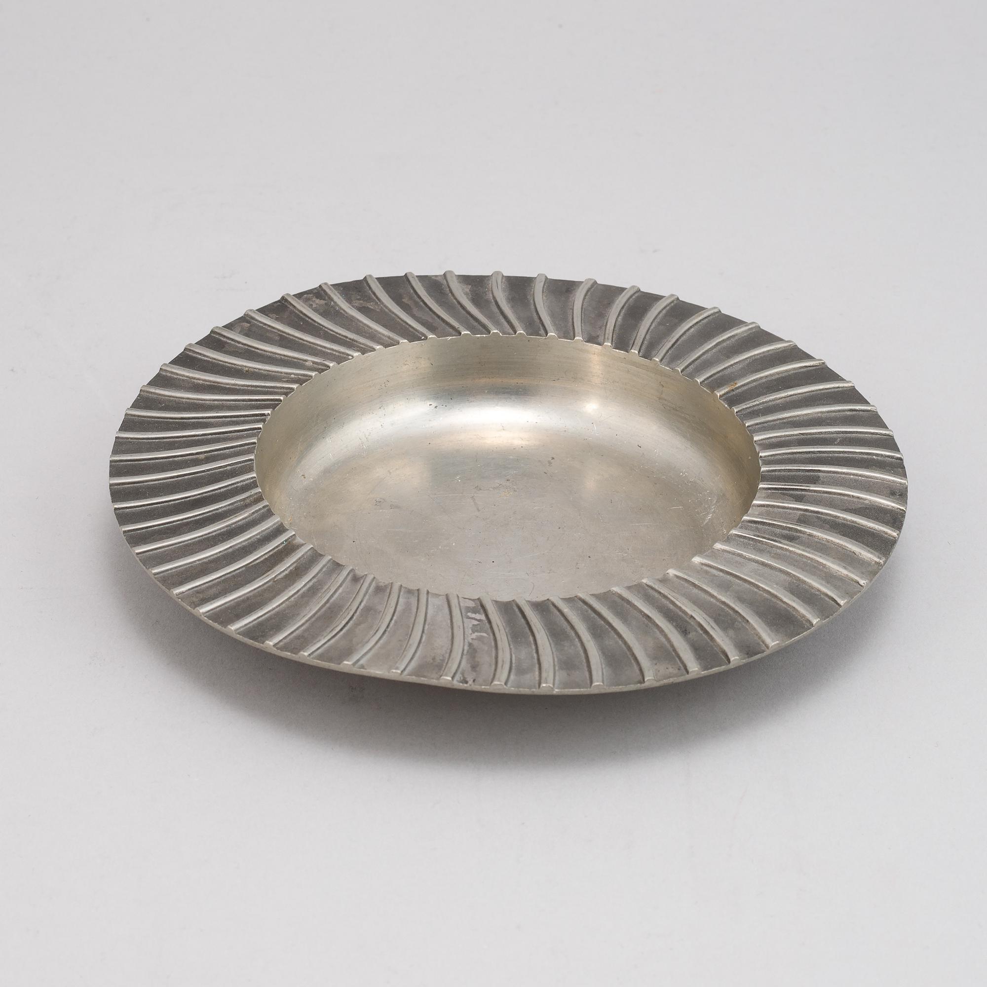 Estrid Ericson, a pewter dish for Firma Svenskt Tenn, Stockholm 1951.