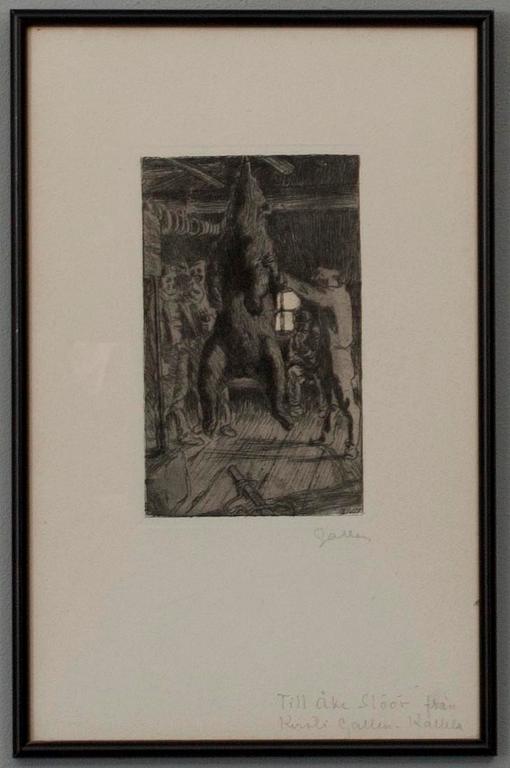 AKSELI GALLEN-KALLELA (FINLAND), etsning, sign.