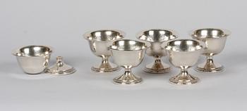 BÄGARE, 6 st, sterling silver, 1900-tal.