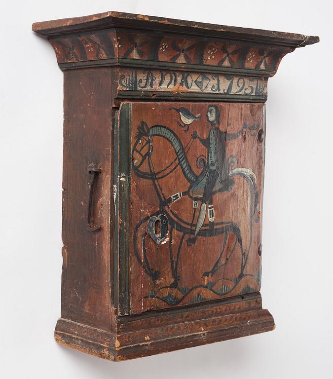 Hängskåp, Allmoge, Dalarna, daterat 1795.