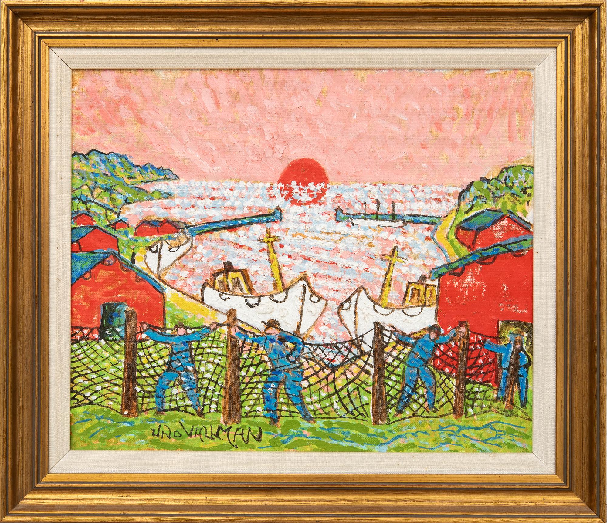 Uno Vallman, The nets are drying.