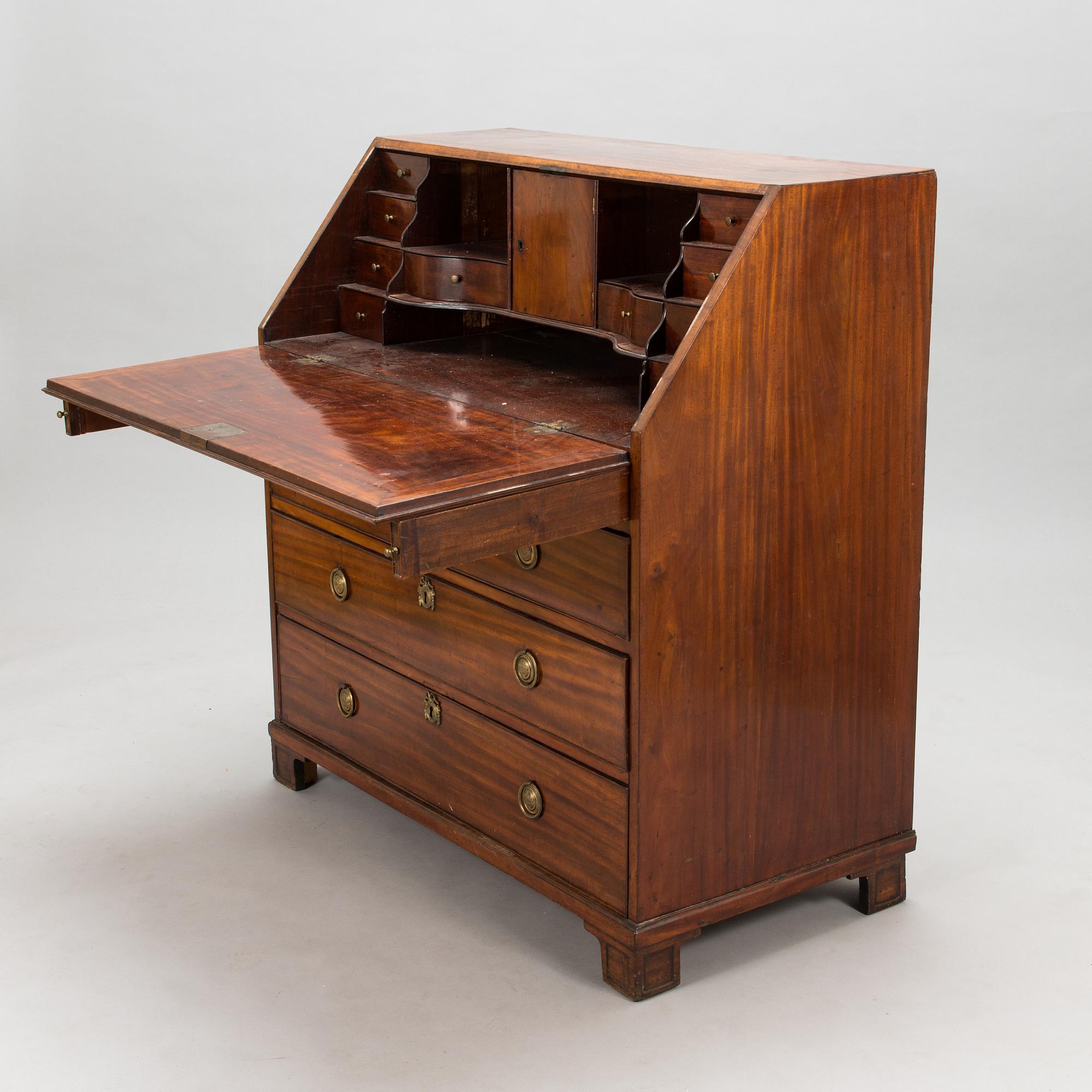 An 18th century late Gustavian secretaire chest of drawers.