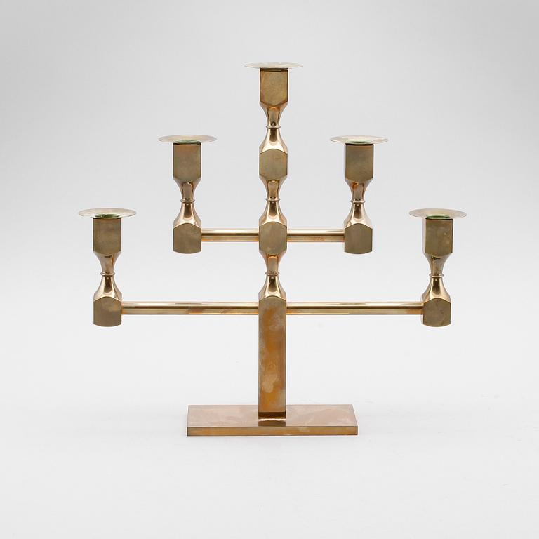 KANDELABER, mässing, Metallslöjden, Gusum, 1900-talets andra hälft.