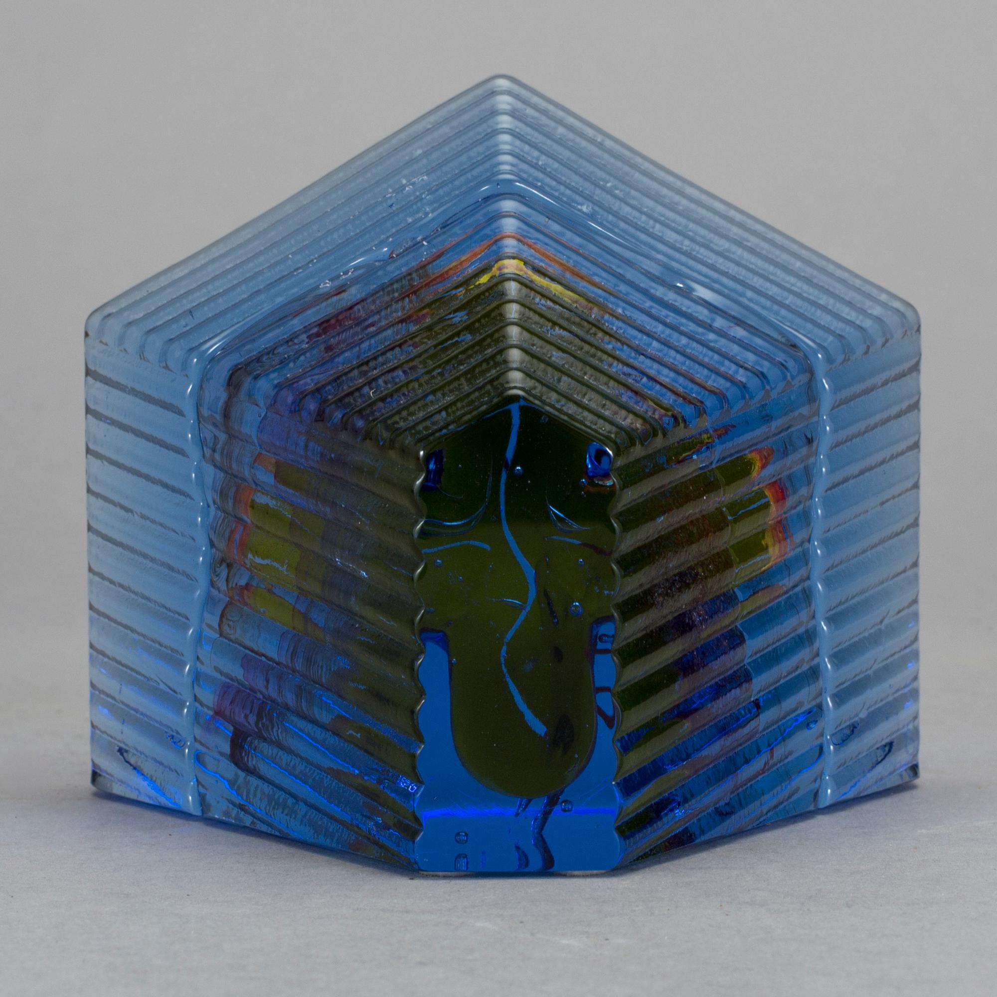 SKULPTUR, glas, Bertil Vallien, Kosta Boda Atelier, signerad och numrerad.