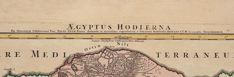 KARTA, Aegyptus Hodierna JB Homann, Nürnberg.