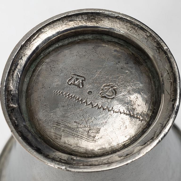 A Swedish silver beaker, mark of Jeremias Dahlén, Västerås (1722–1736–).