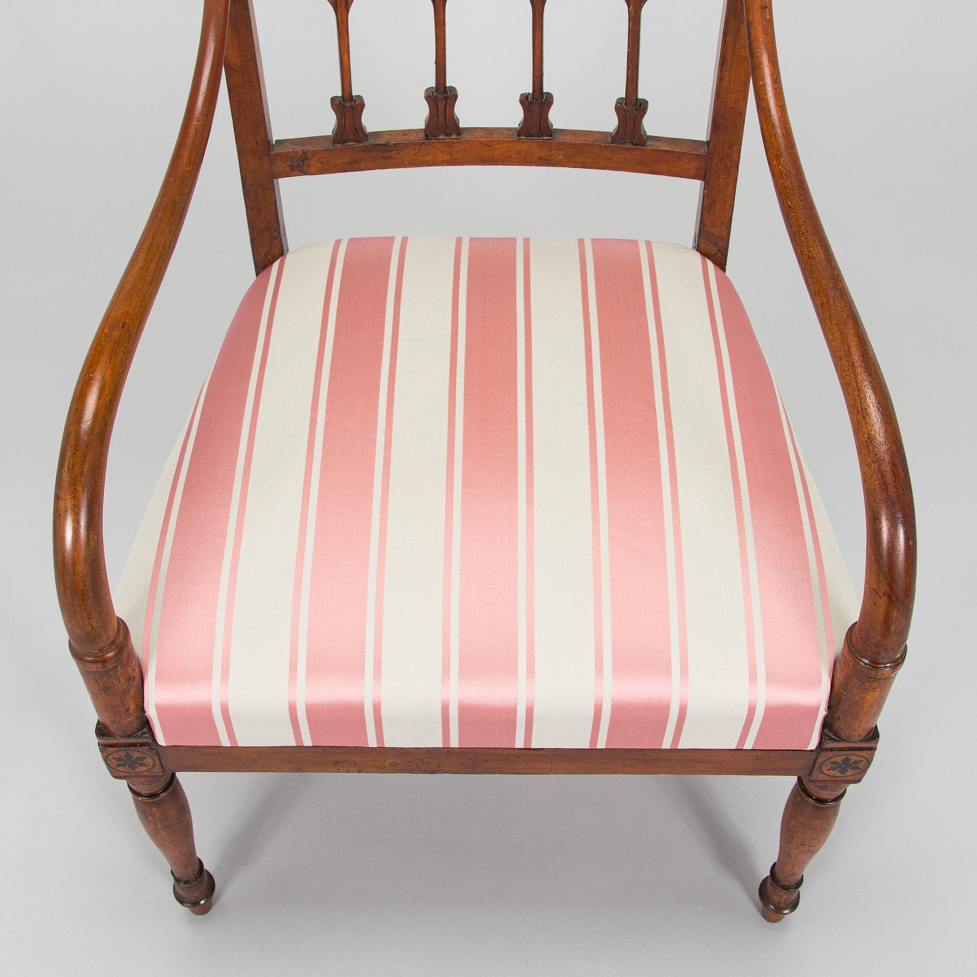 An empire armchair, St. Petersburg ca 1810.