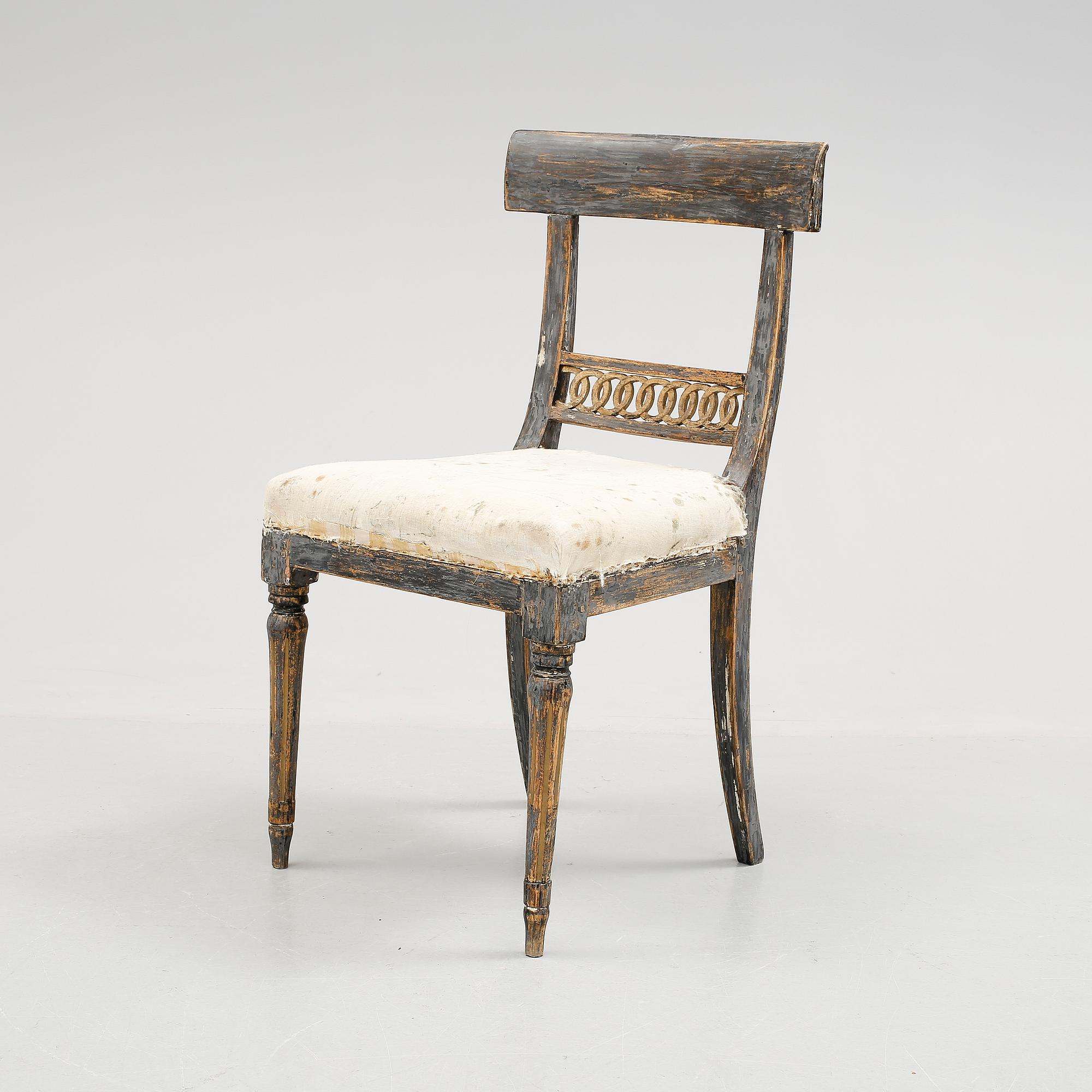 STOL. Gustaviansk, 1700-talets slut.