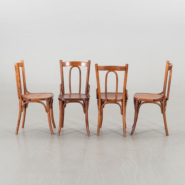 A SET OF 6 THONET STYLE CHAIRS, second half of 20th century.