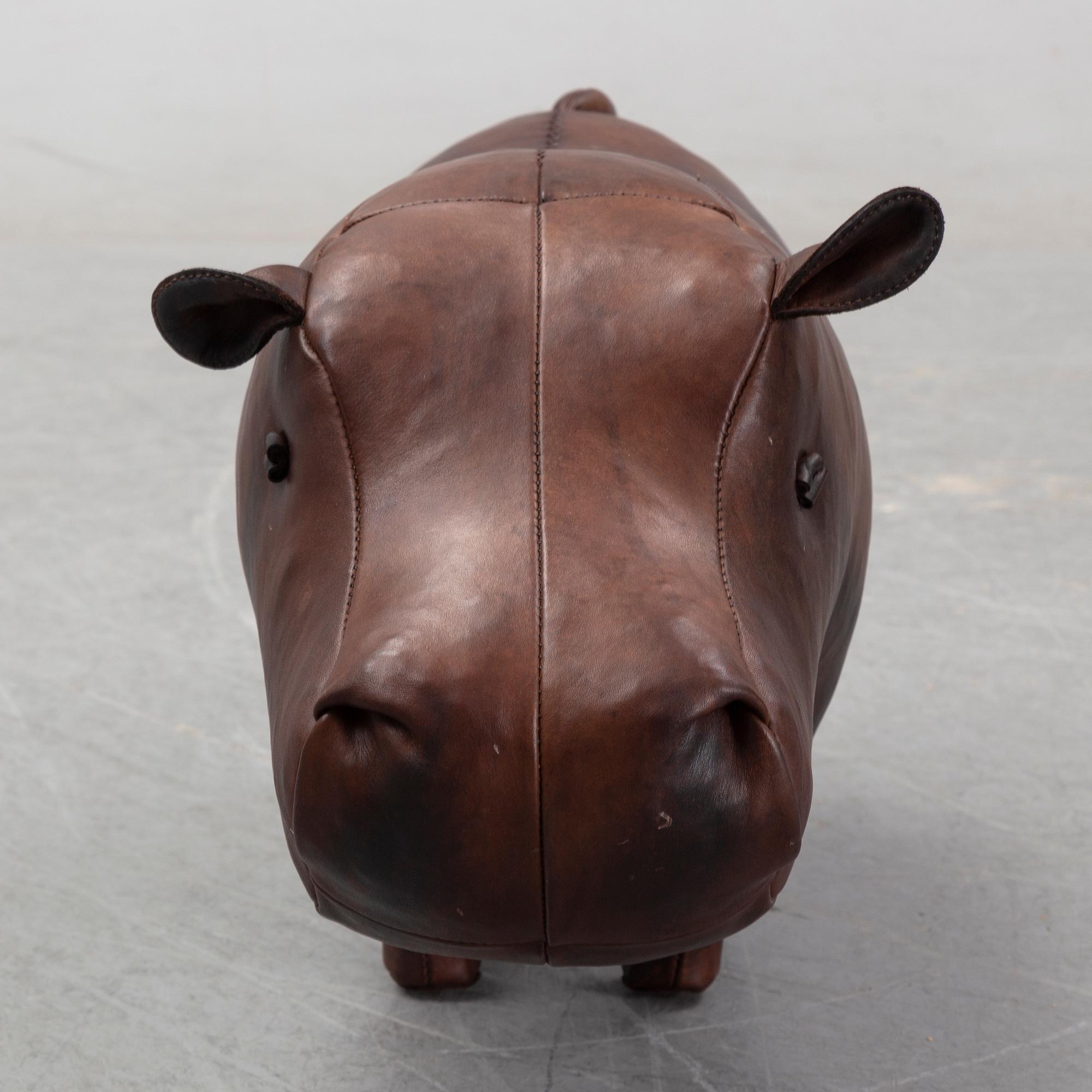 Dimitri Omersa & Co, a leather foot stool.