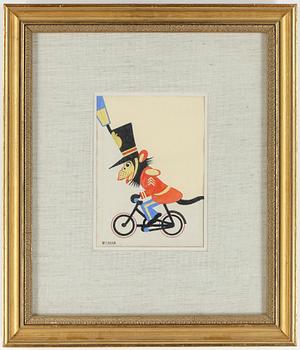 Einar Nerman · EINAR NERMAN, blandteknik, signerad.