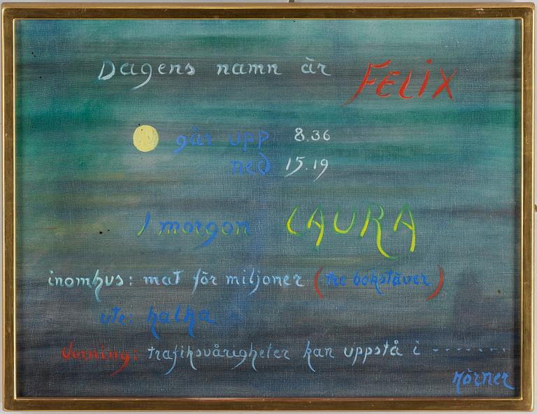 STELLAN MÖRNER, olja på duk, signerad.