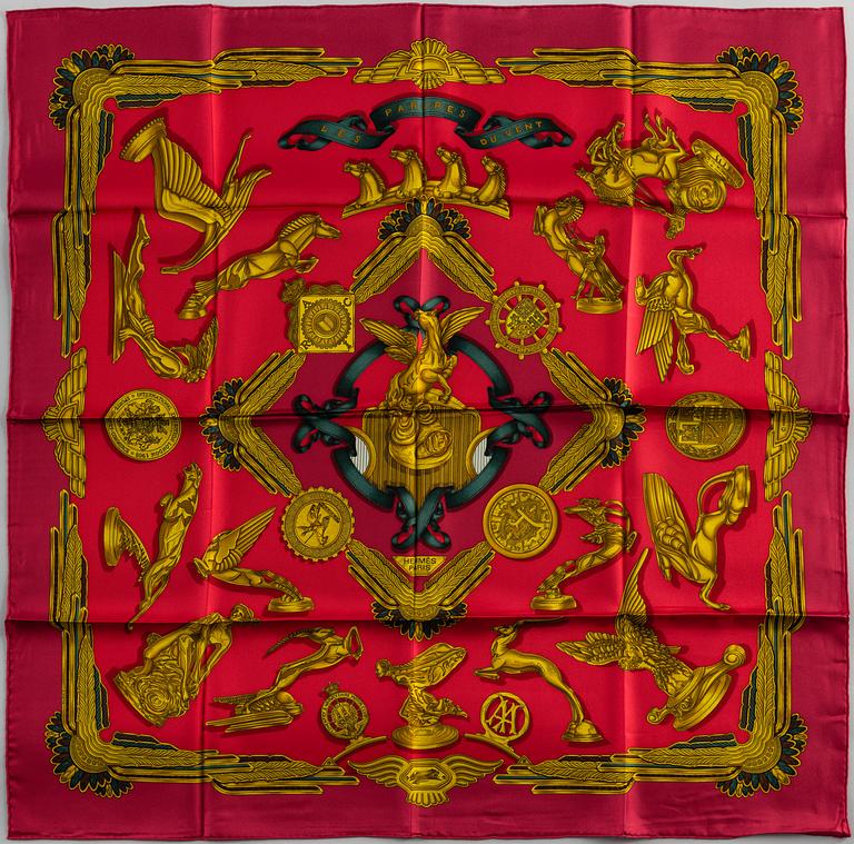 HERMÈS, scarf, 'Les Parures Du Vent'.