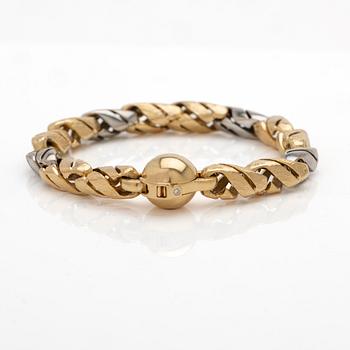 18K gold bracelet with a diamond, Per Borup Design, Denmark.