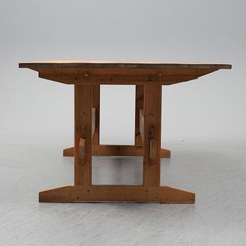A pine table, second half of the 20th Century.