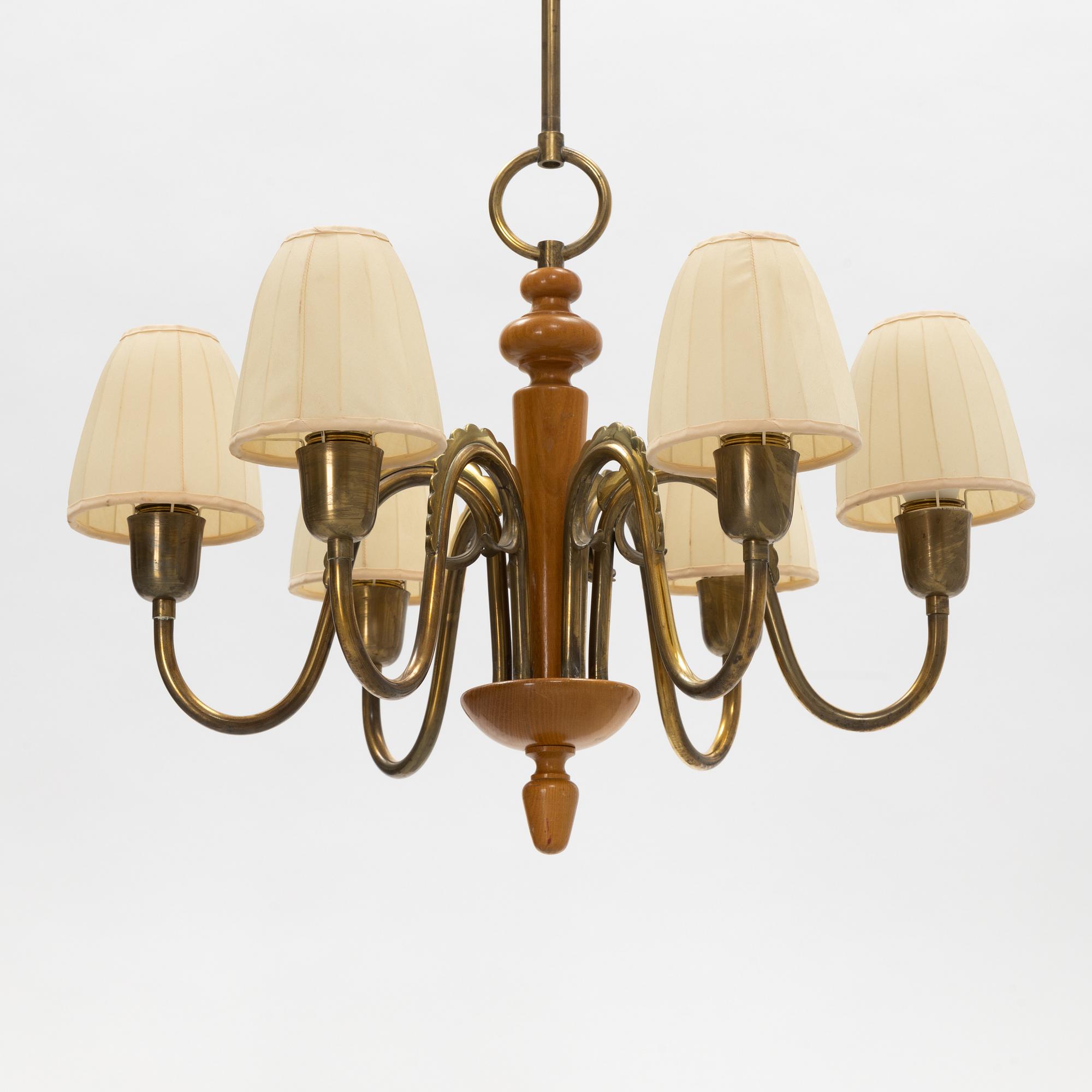 Harald Notini, a Swedish Modern ceiling light, Böhlmarks 1940s'/50's.