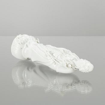 SKULPTUR, Kina, porslin, blanch de chine, 1900-talets början.