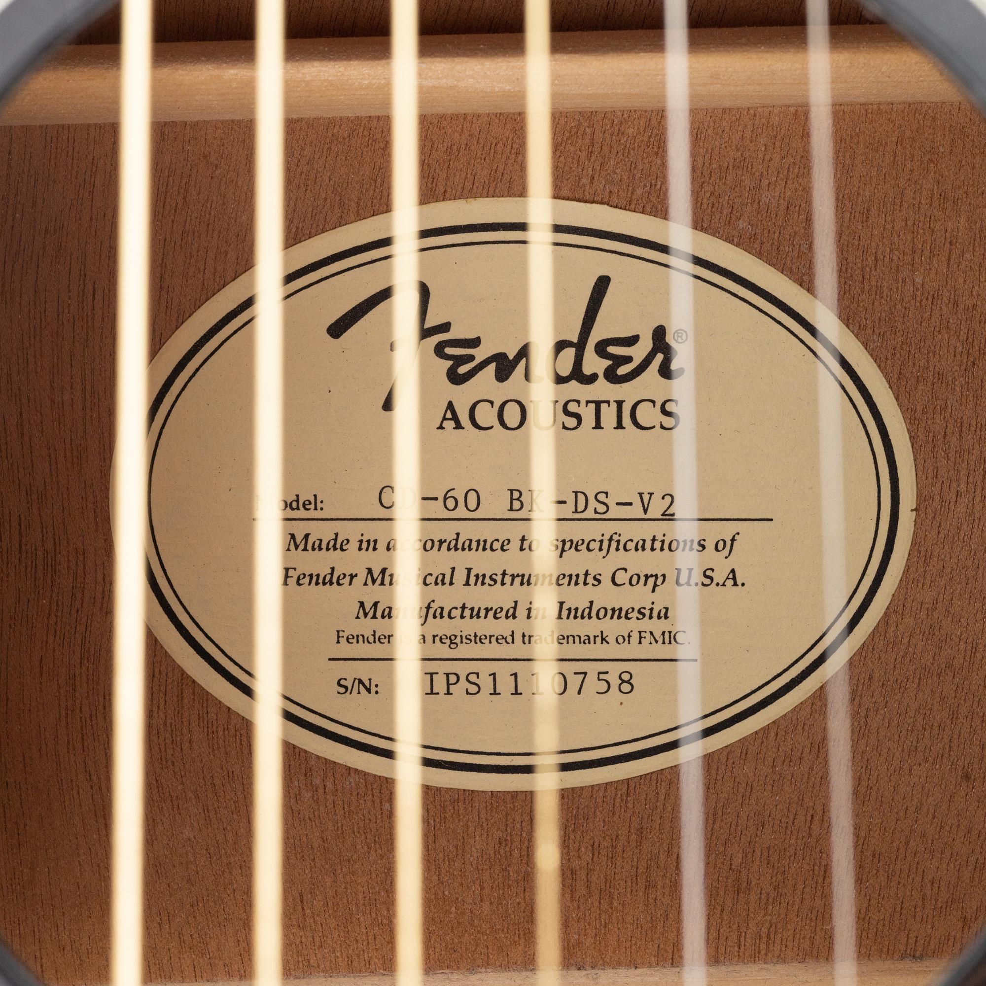 Fender "CD-60", akustisk gitarr, signerad av Tomas Ledin, 2000-tal.
