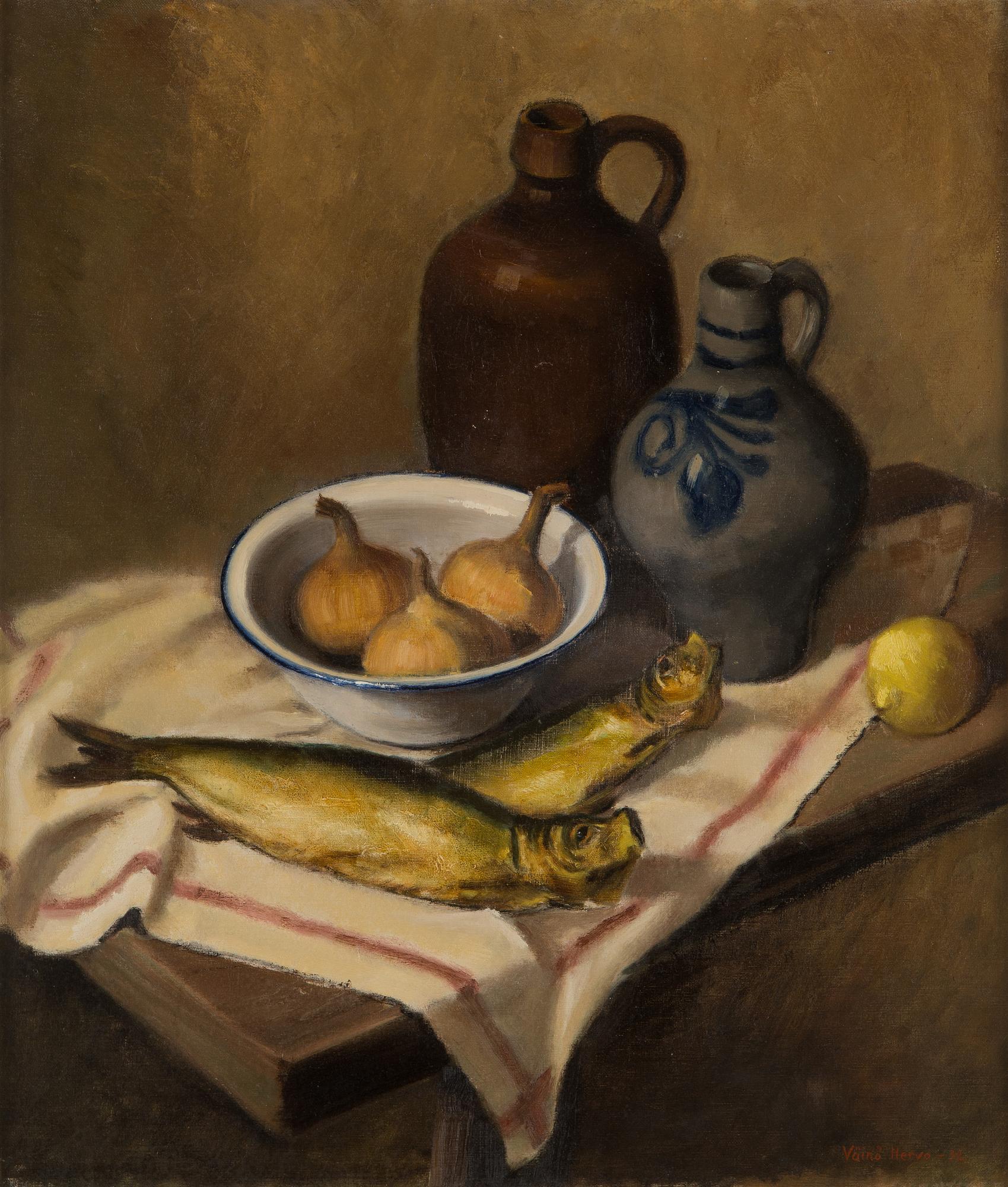 Väinö Hervo, Asetelma.