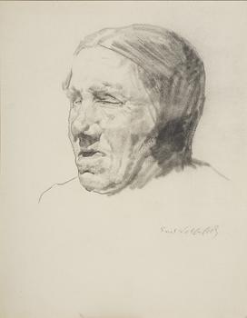 Erich Wolfsfeld, Portrait of an older woman.