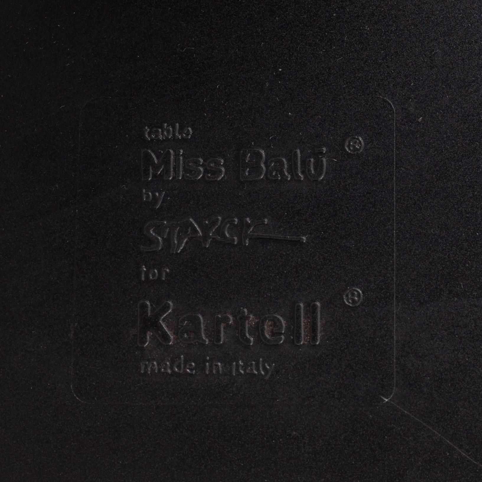 Philippe Starck, bord, "Miss Balú", Kartell, Italien.