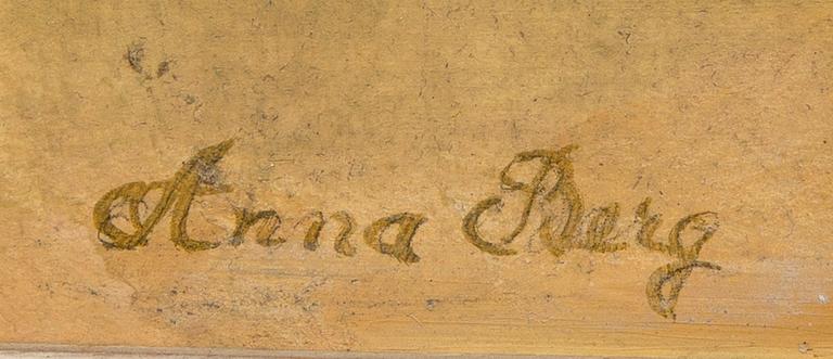 Anna Berg, a signed oil on board.