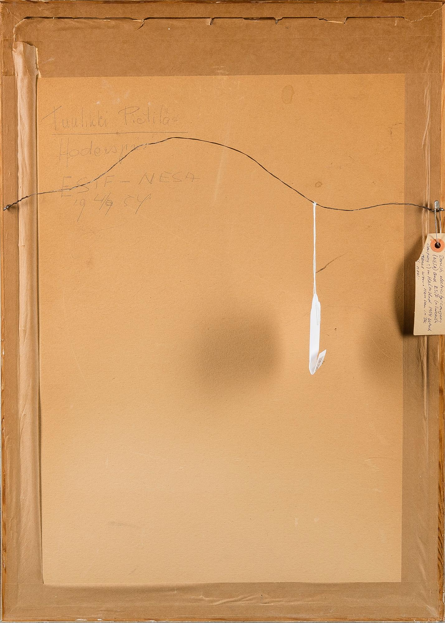 TUULIKKI PIETILÄ, monotype and hand coloring, signed and dated 1950.