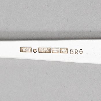 Bertel Gardberg, A 60-piece set of "Birgitta" silver cutlery, marked BG, Hopeatehdas oy, Helsinki 1956-1961.