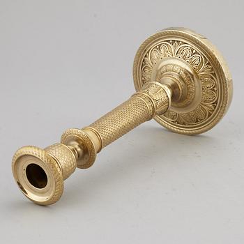 LJUSSTAKE, förgylld brons, empire, Frankrike, 1800-talets början.